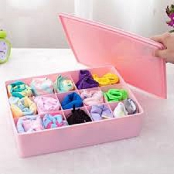 Bộ 2 khay đựng đồ lót, tất đa năng 10 ngăn + 15 ngăn GT356
