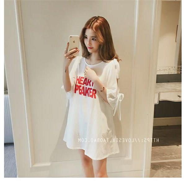 Đầm nữ khoét vai, Đầm nữ ngắn tay dáng rộng, thiết kế hở vai