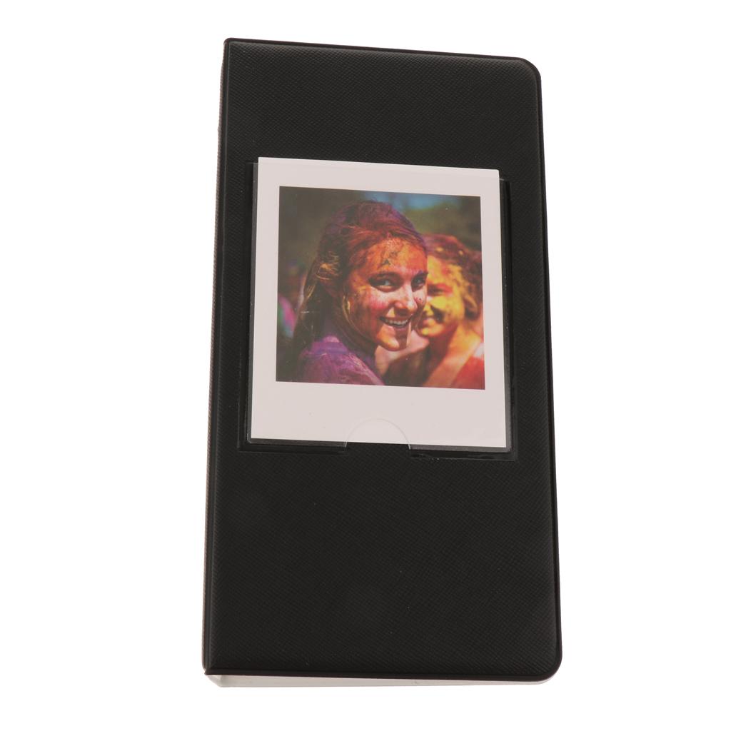 2x64Pockets Photo Album Picture Storage Case for Fuji SQ20/SQ10/SQ6/SP-3 Black