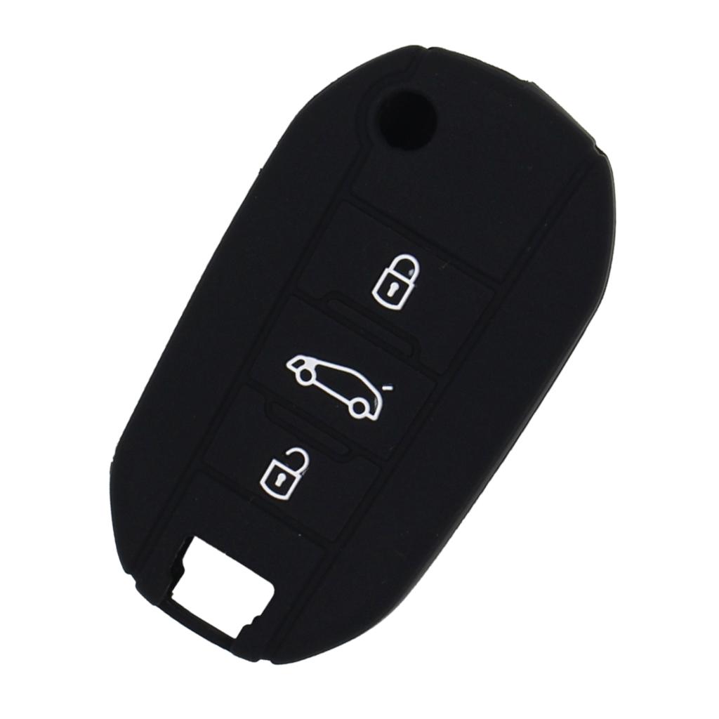2x Silicone Cover Fit for Folding Remote Key Fob Case Shell Black