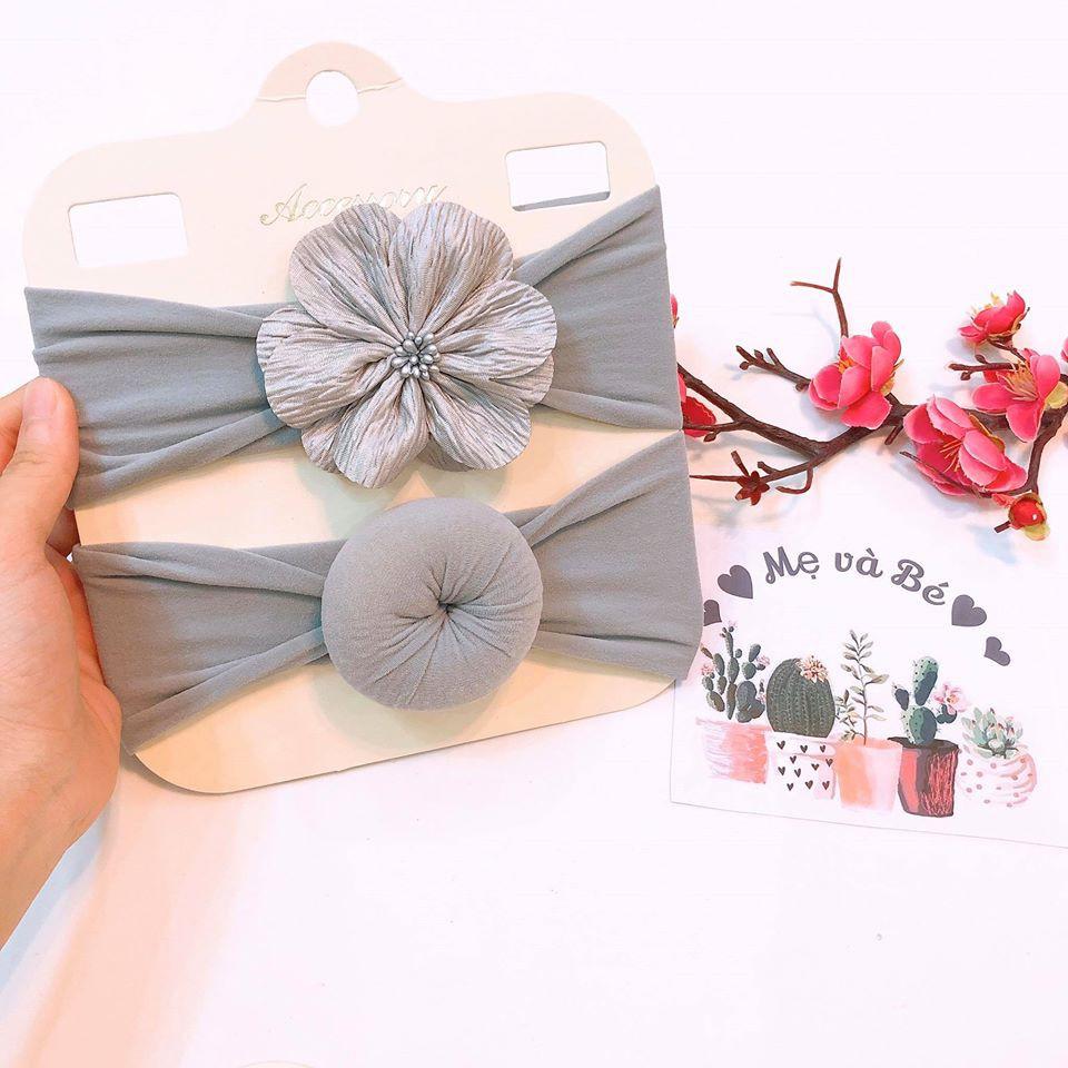 Set 2 băng đô bản to cho bé bd60 Mica baby