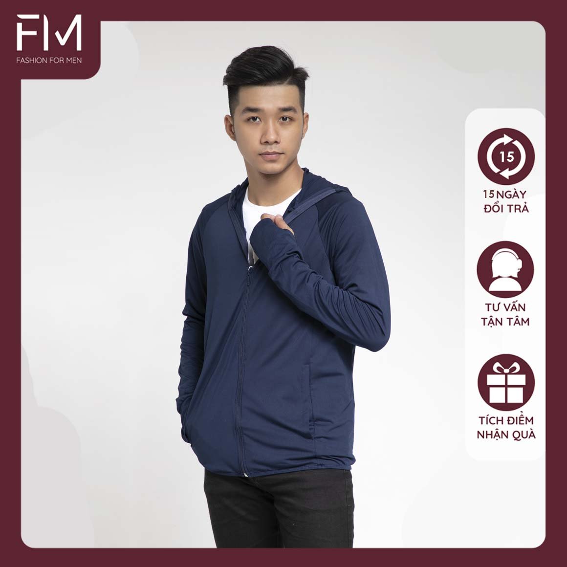 Hình ảnh Áo chống nắng nam cao cấp, thông hơi, chống nắng, chống tia UV, chống bám bụi – FORMEN SHOP – FMTHT024