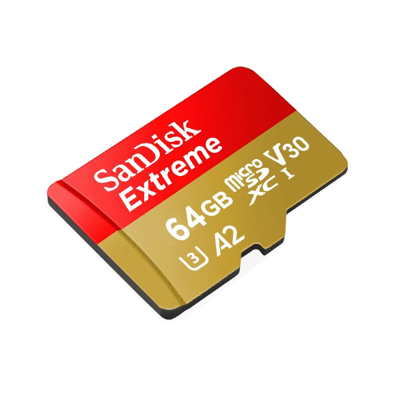 Thẻ Nhớ MicroSDXC SanDisk Extreme 64GB V30 U3 4K A2 đọc 160MB/s ghi 60MB/s - Box mới (Vàng) Hàng Chính Hàng