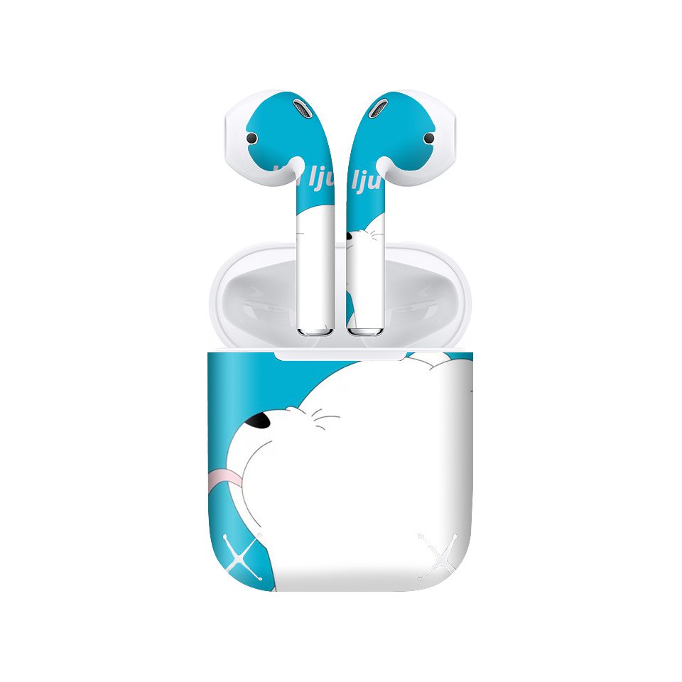 Miếng dán skin chống bẩn cho tai nghe AirPods in hình thiết kế - atk075 (bản không dây 1 và 2