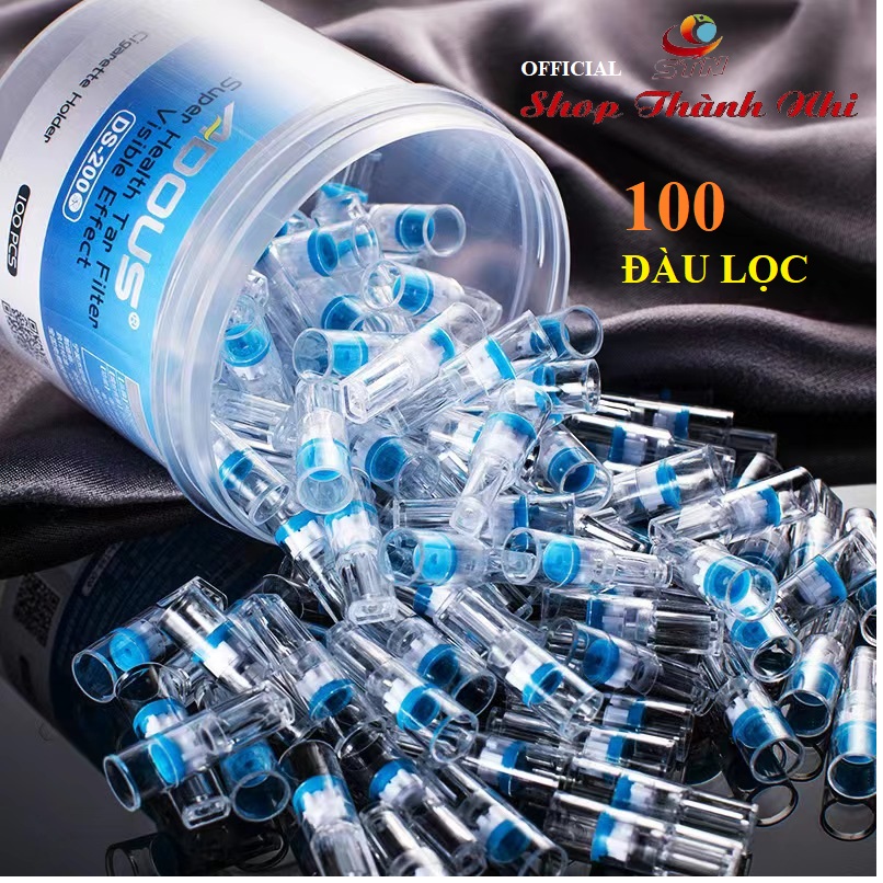 Hộp 100 tẩu thuốc nhựa dẻo ADOUS GREEN HEALTH, Shop Thành Nhi