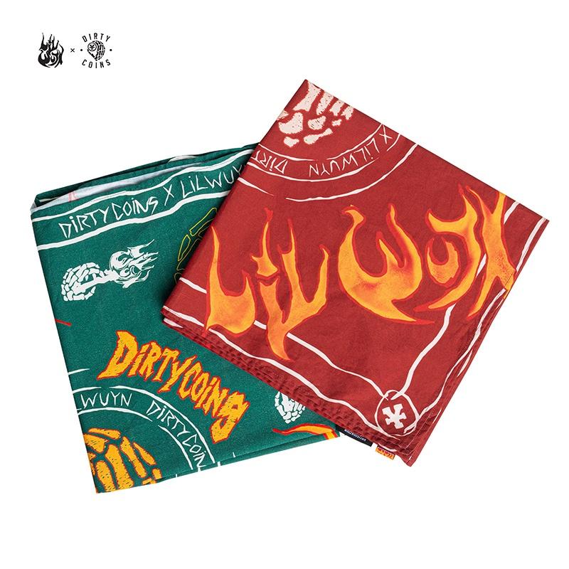 Khăn DirtyCoins x LilWuyn Bandana Pack - Dark Green / Red