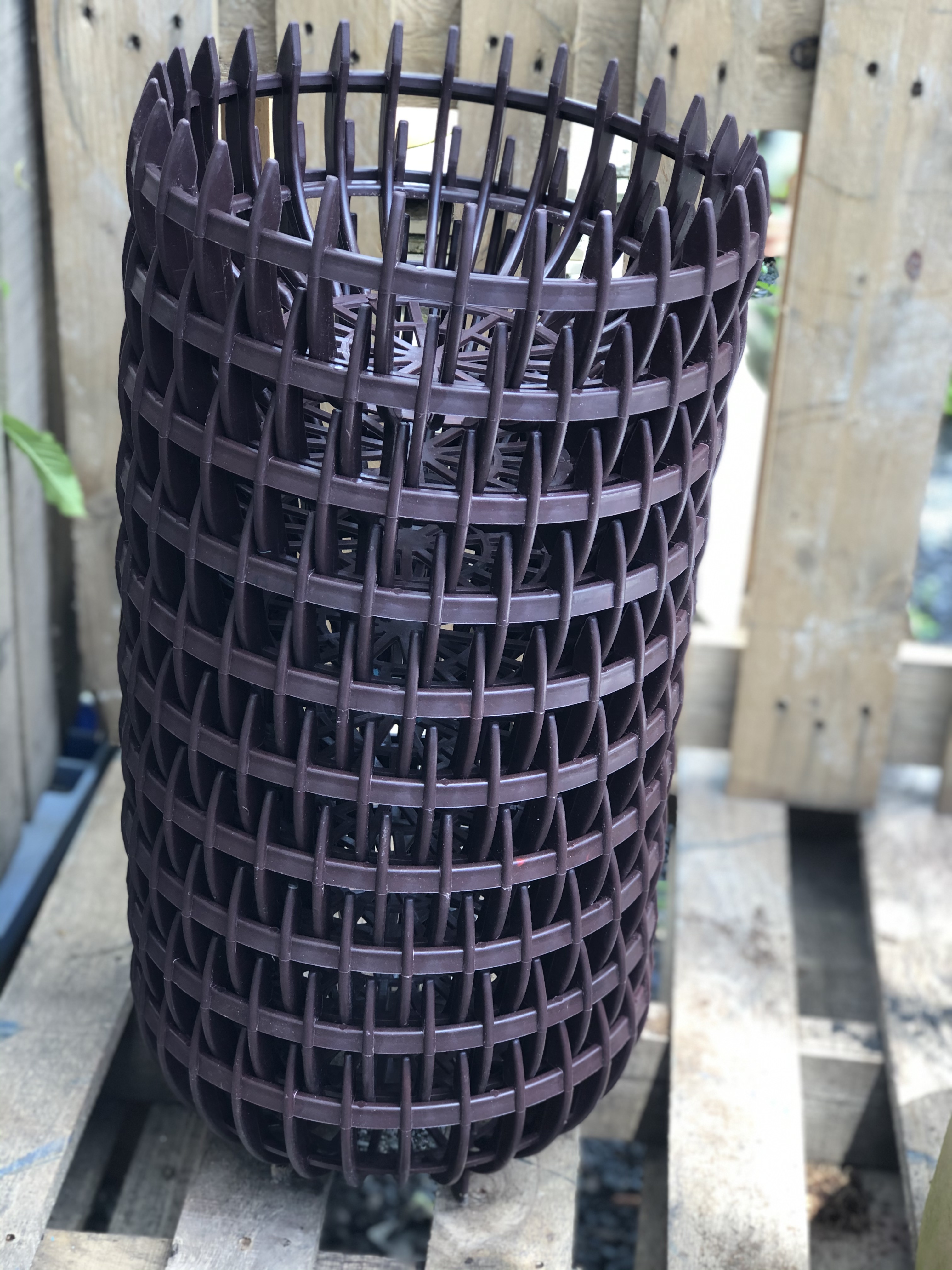 Bộ 10 chậu bí trồng lan giả gỗ fi 270 mm