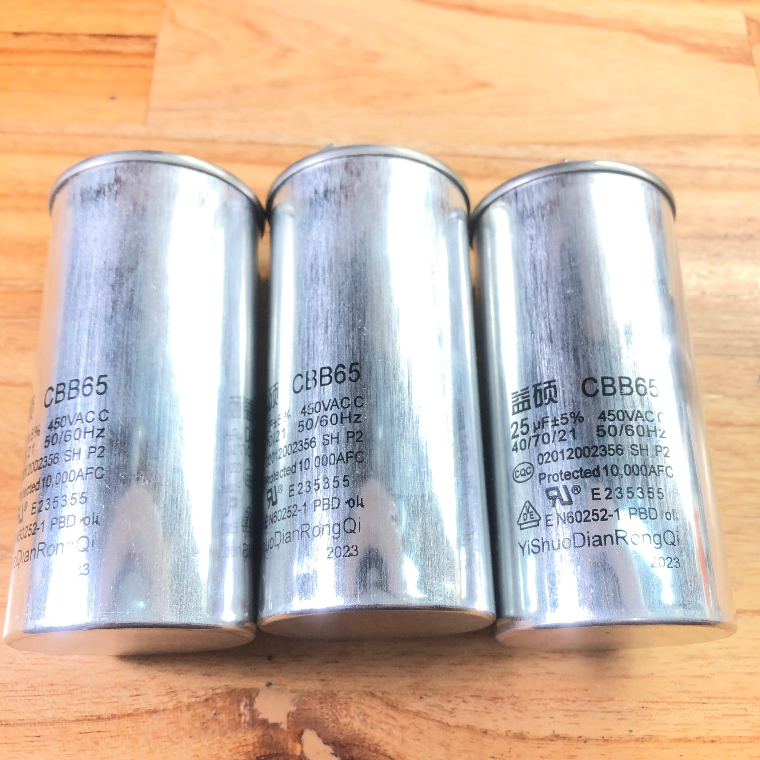 Tụ điện điều hòa không khí CBB65 450Vac 25uf, 30uf, 35uf, 40uf, tụ máy nén điều hòa không khí.