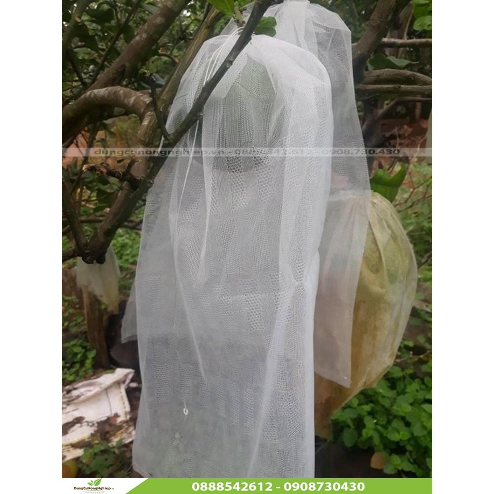 TÚI BỌC BƯỞI CÓ DÂY RÚT SÉT 100 CÁI KÍCH THƯỚC 30X35CM VẢI MÙNG