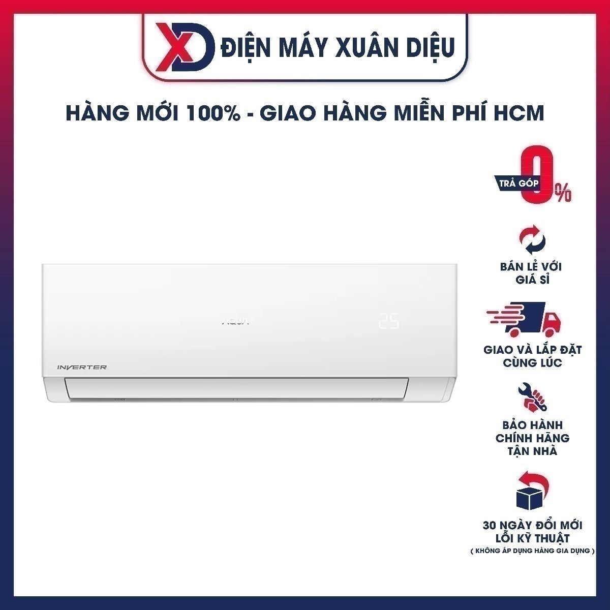 Máy Lạnh Aqua AQA-RV24QA inverter 2.5HP - Hàng chính hãng (chỉ giao HCM)