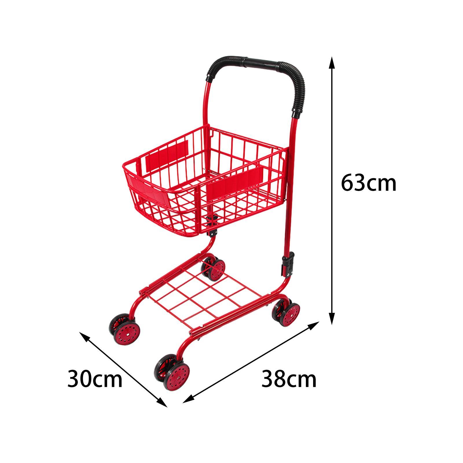 Doll Collection Shopping Cart Kids Shopping Trolley for Kids Boys Girls
