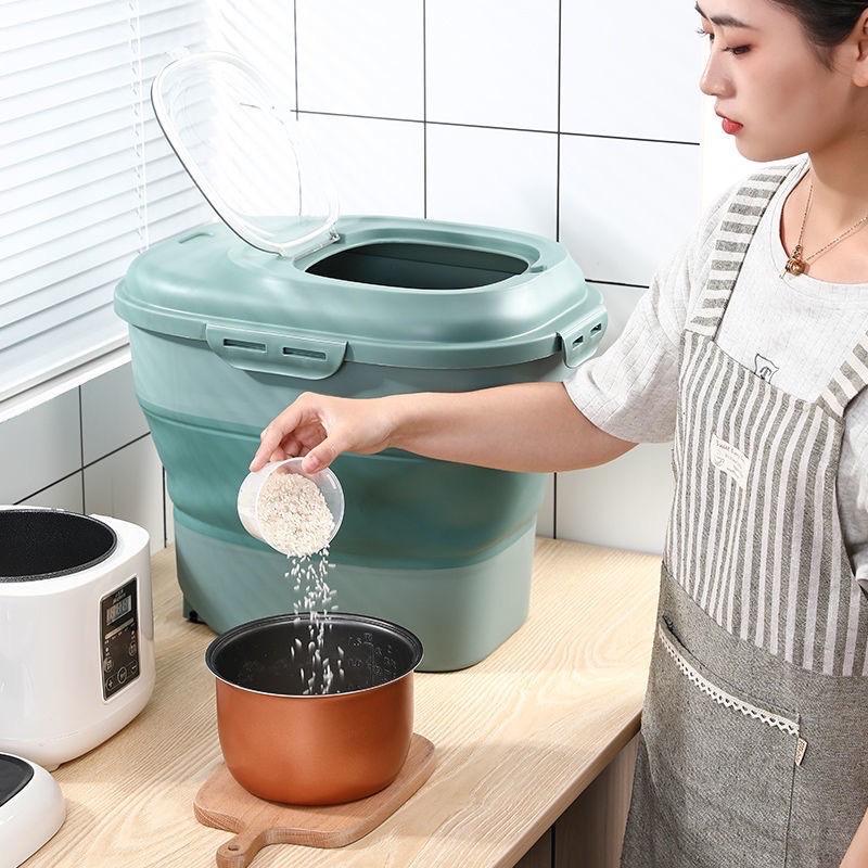 Thùng Đựng Gạo / Thực Phẩm Đa Năng Chống Ẩm Gấp Gọn Tiện Dụng
