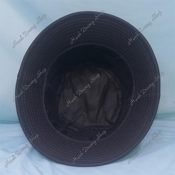 Nón tai bèo mũ bucket vành nhỏ thêu chữ Đời Là Bể Khổ - Đen Đời Là Bể Khổ