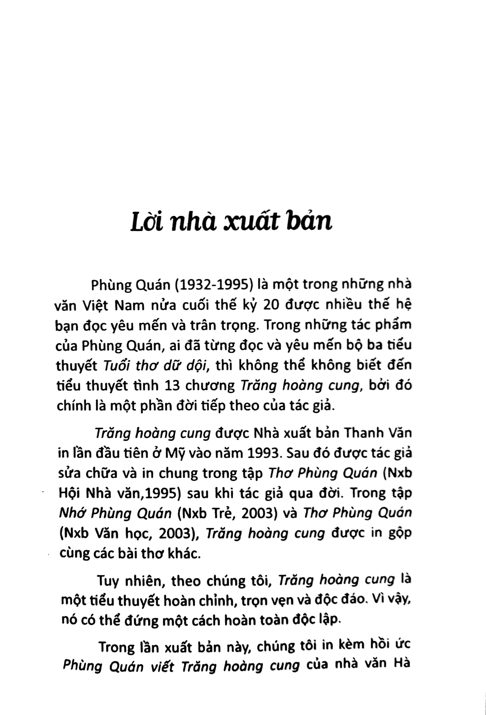 Combo sách của tác giả Phùng Quán - Vượt Côn Đảo; Trăng Hoàng Cung; Tôi đã trở thành nhà văn như thế nào - TH
