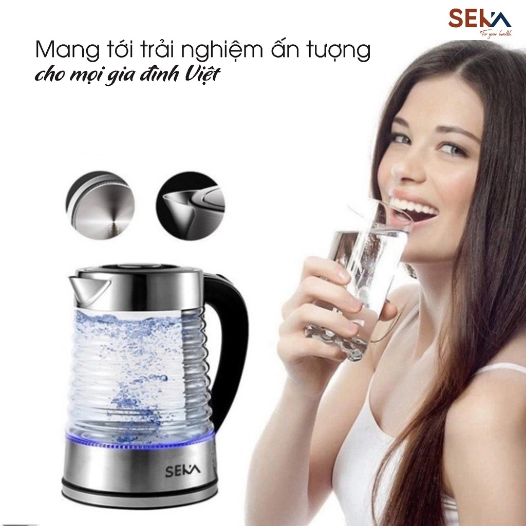 Ấm Siêu Tốc Thủy Tinh SEKA SK2829T 2.2L - Hàng Chính Hãng