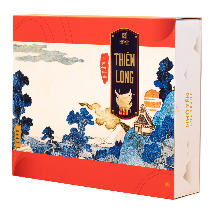 Nước Yến Chưng Sẵn Thiên Long - Hộp 6 Lọ - Tổ Yến Chưng Đường Phèn - Nhà Yến Nha Trang - Đặc Sản Nha Trang - Yến Sào Chất Lượng