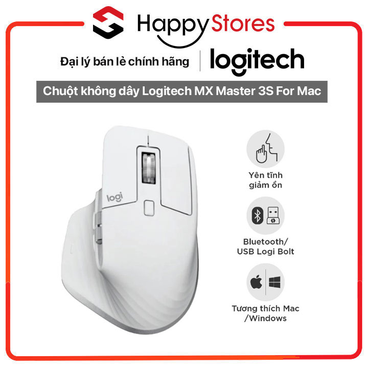 Chuột không dây Logitech MX Master 3S For Mac - HÀNG CHÍNH HÃNG