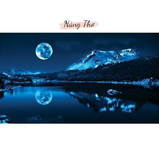 Decal dán hồ cá The Moon 3D siêu đẹp