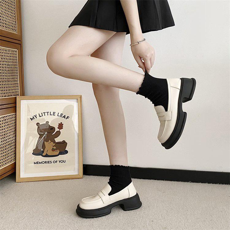 Giày búp bê lolita đế 3 cm mũi tròn cực xinh G064