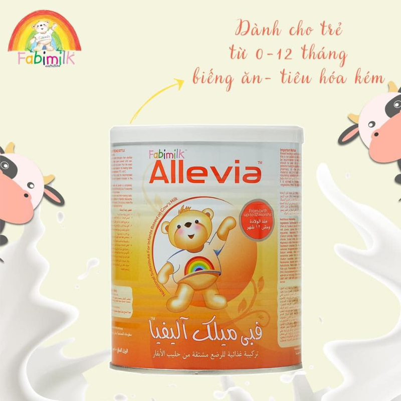 Sữa cho trẻ biếng ăn và tiêu hóa kém Allevia