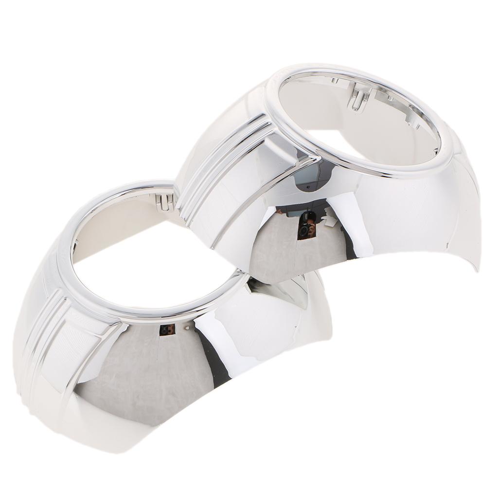 Pair 3.0 Inch Bi-xenon Projector Lens Shrouds Mask Cover for Ford
