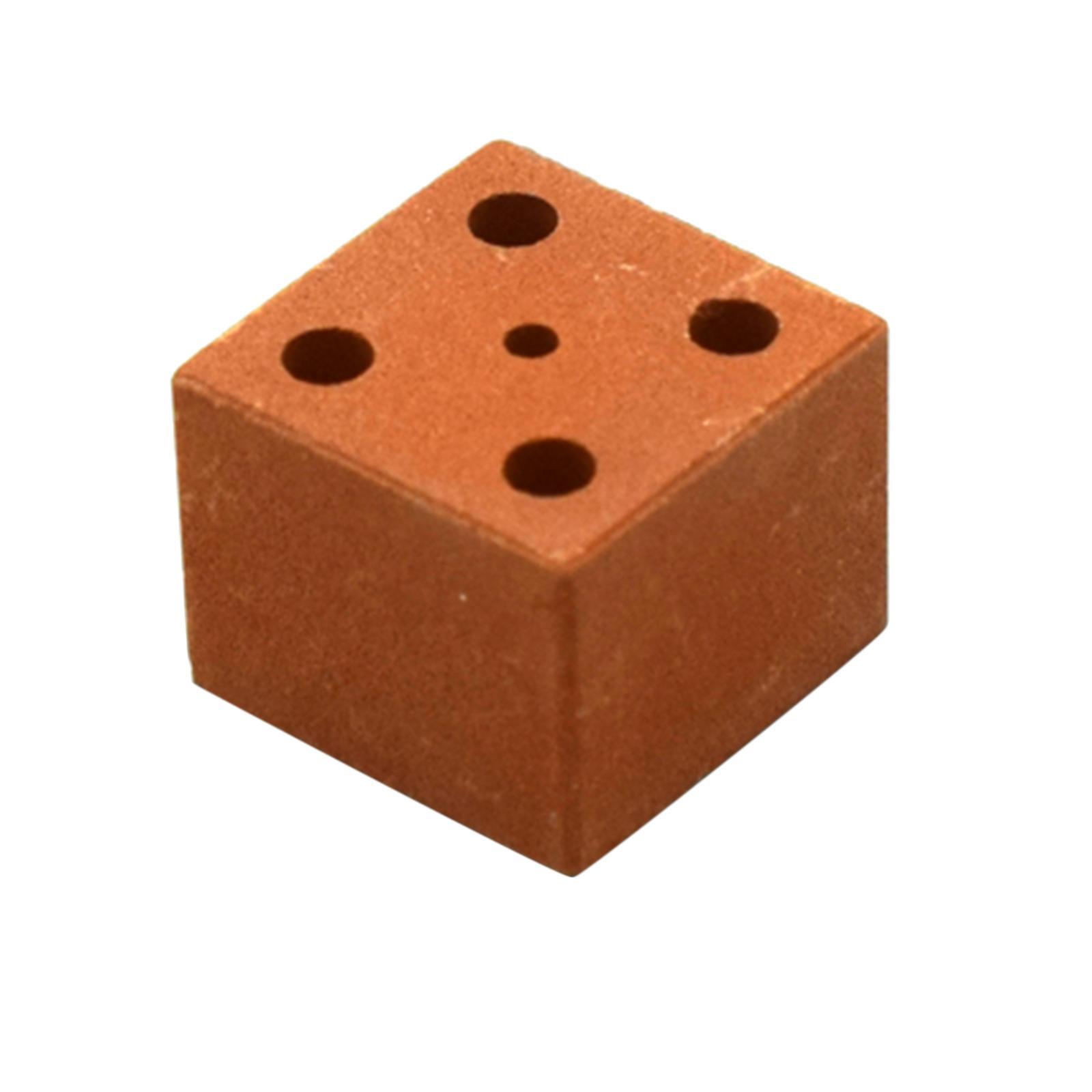 40pcs Miniature Red Bricks Mini Fake Bricks for Model Building DIY Materials