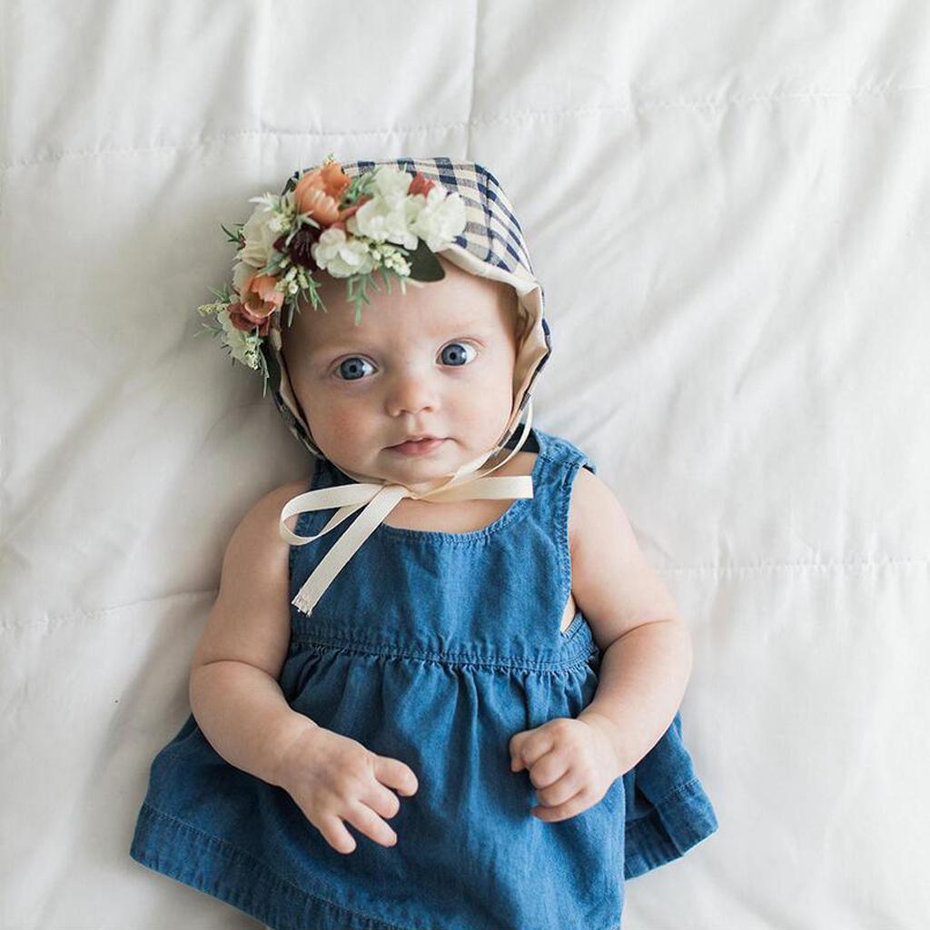 Top Baby Flower Hat Beanie Newborn Infant Toddler Girl Boy Kid Photo Prop