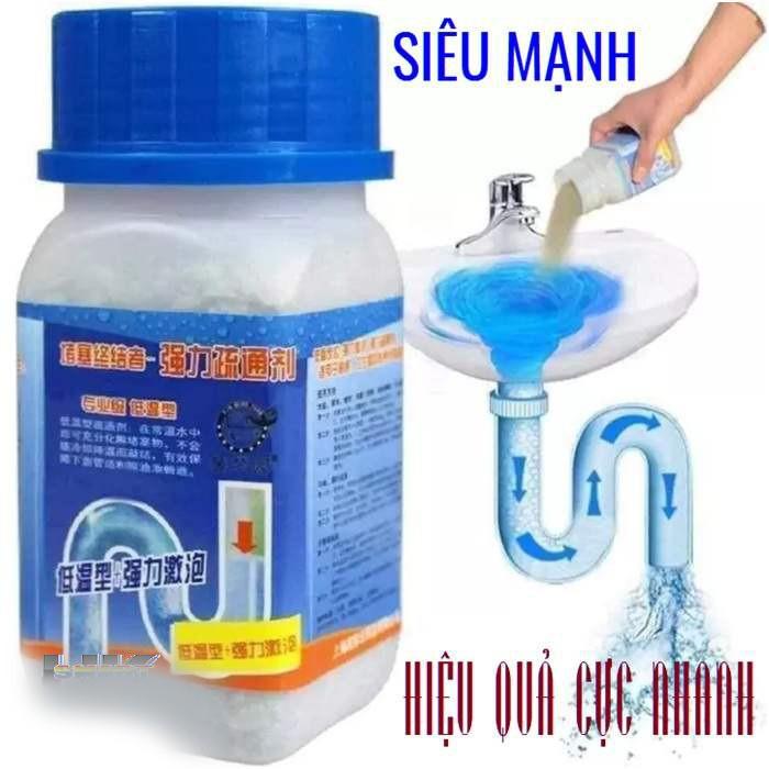 Chai bột thông tắc cống, bồn cầu, xử lý mọi sự cố tắc ngẽn cặn bã, chất thải khó xử lý, an toàn dễ xử dụng