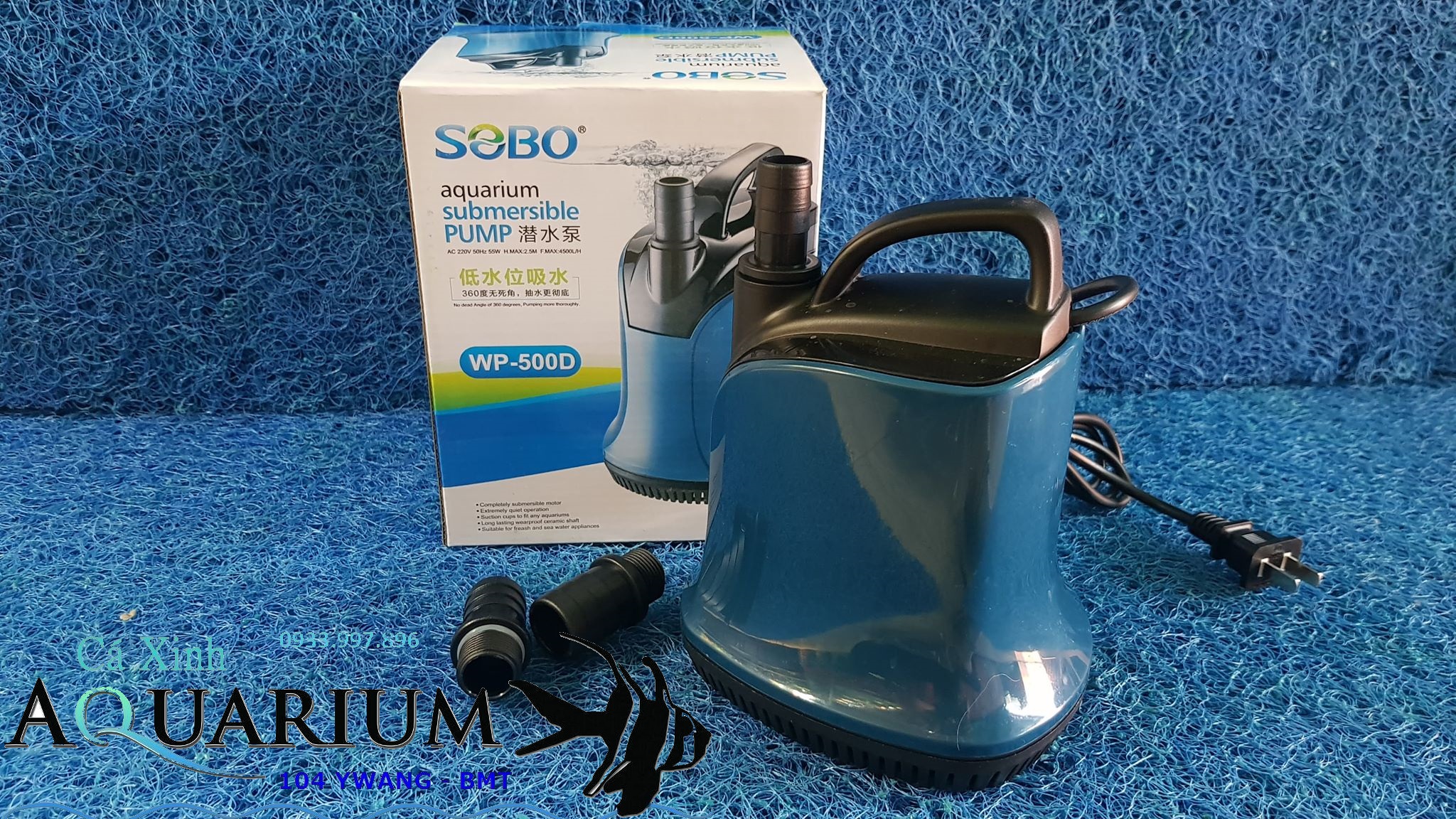 Máy Bơm Chìm hút cặn đáy hồ cá Sobo WP 500D