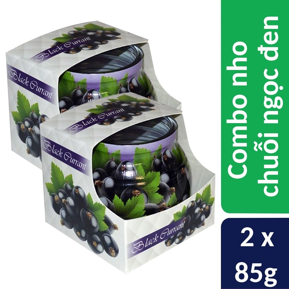 Combo 2 ly nến thơm tinh dầu Admit Black Currant 85g - nho chuỗi ngọc đen, nến trang trí, thơm phòng, thư giãn, khử mùi