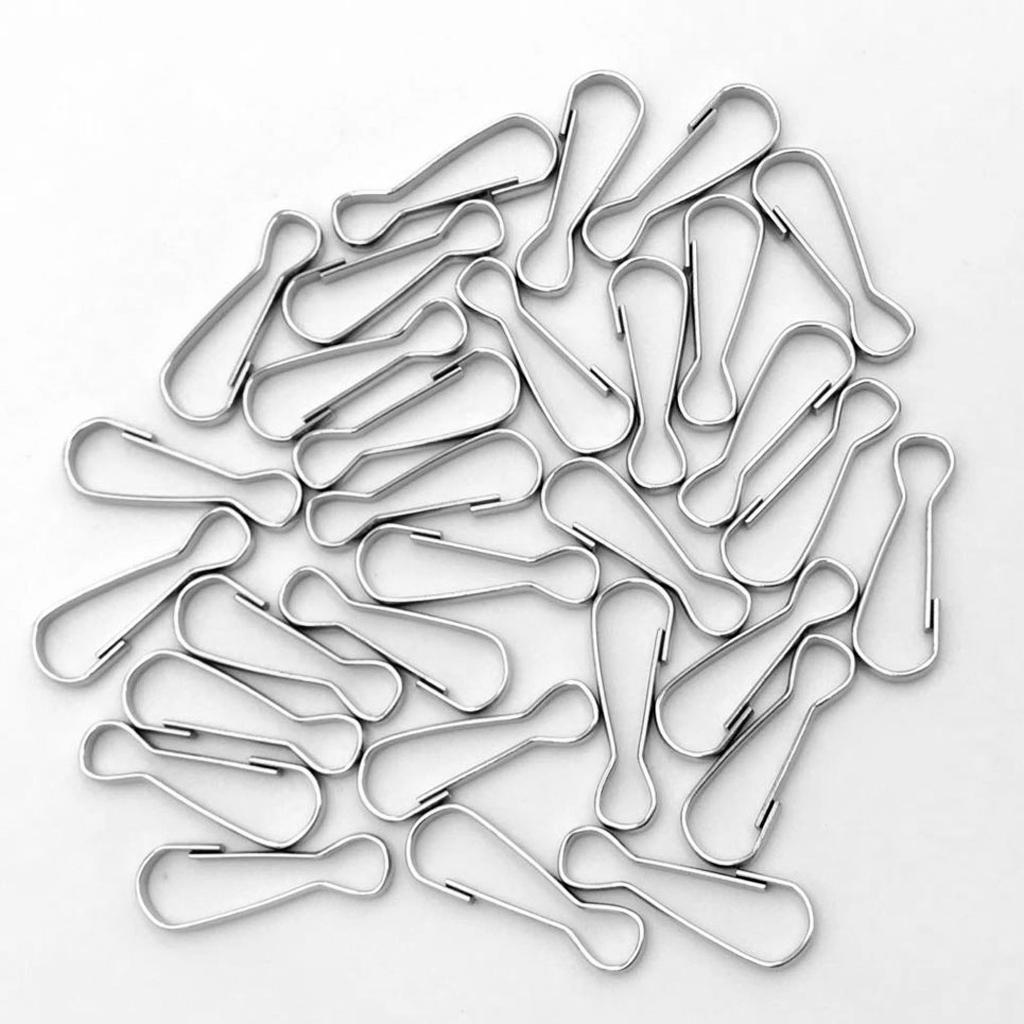 60pcs Metal Snap Lanyard Clip Hook Carabiner Camping Clasp Buckle