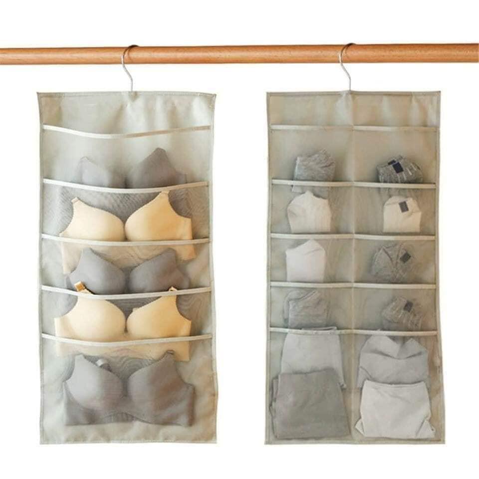 TÚI TREO ĐỒ LÓT 2 MẶT NHIỀU NGĂN TIỆN ÍCH