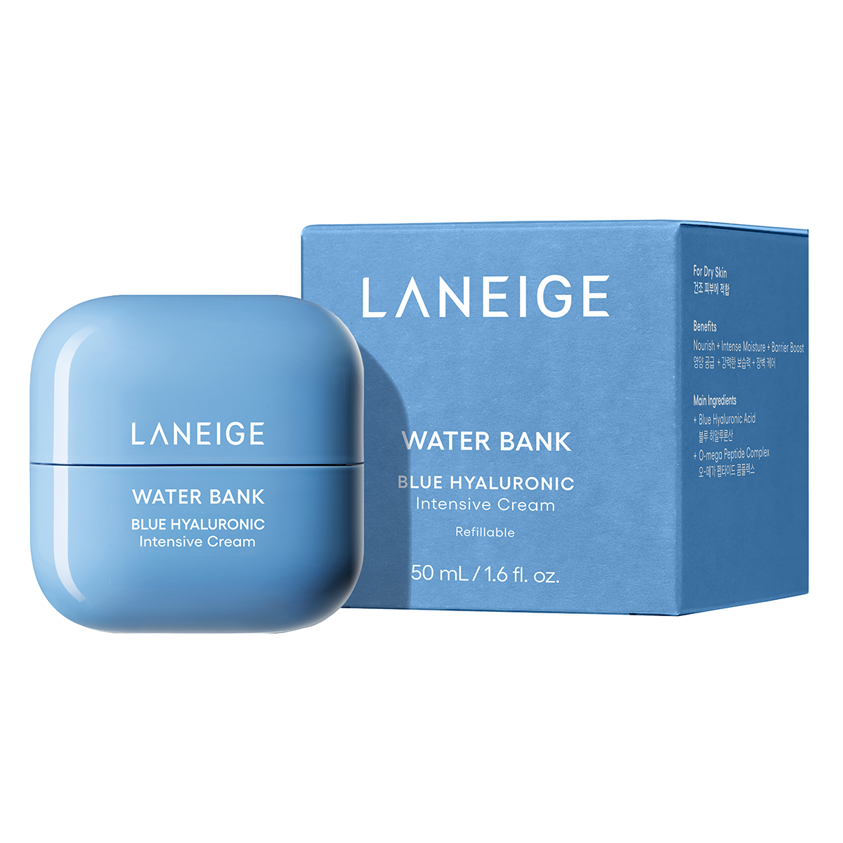 [Phiên bản cải tiến 2024] Kem Dưỡng Ẩm Chuyên Sâu Water Bank Blue Hyaluronic Intensive Cream 50ml (Da khô và Da nhạy cảm)