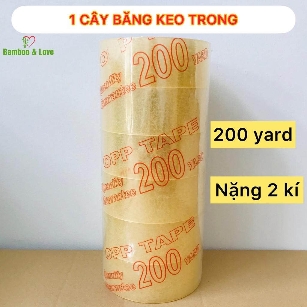 Băng keo trong 100yard; 200yard, 4.8cm, lõi mỏng 0.5cm tiết kiệm nhất thị trường (1 cây 6 cuộn)