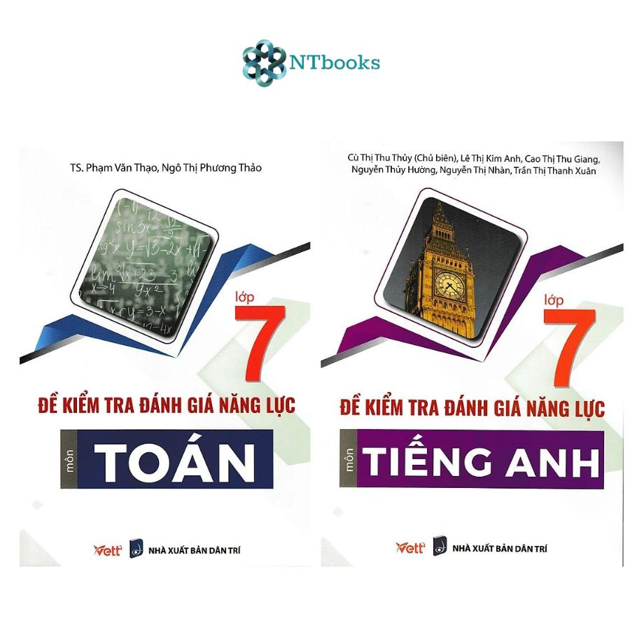 Sách Đề Kiểm Tra Đánh Giá Năng Lực Lớp 7 Môn Toán + Tiếng Anh