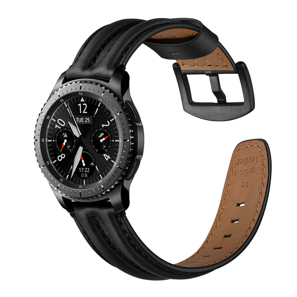 Dây Da Bò Sinewy cho Galaxy Watch 3 45mm / Galaxy Watch 46 / Huawei Watch GT 2 / Ticwatch Pro (Size 22mm)