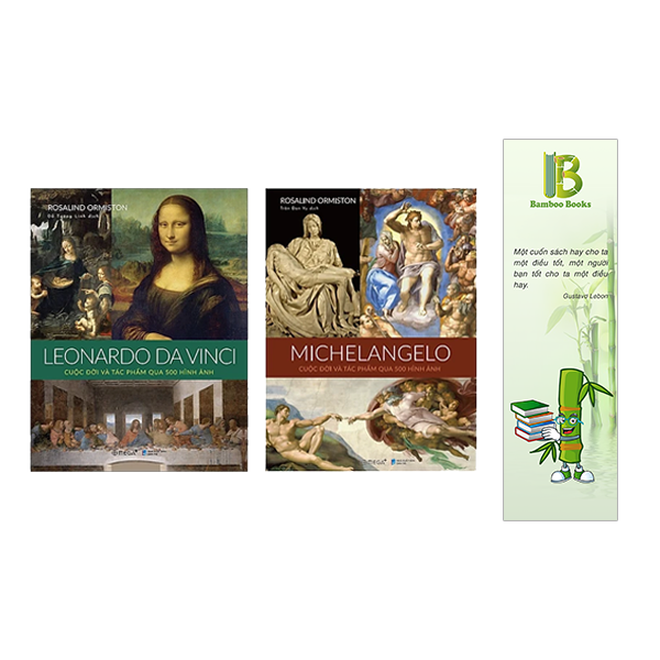 Combo 2 Cuốn Sách Về Thiên Tài Toàn Năng Nhất Thời Kỳ Phục Hưng: Leonardo Da Vinci - Cuộc đời và tác phẩm qua 500 hình ảnh + Michelangelo - Cuộc Đời Và Tác Phẩm Qua 500 Hình Ảnh.
