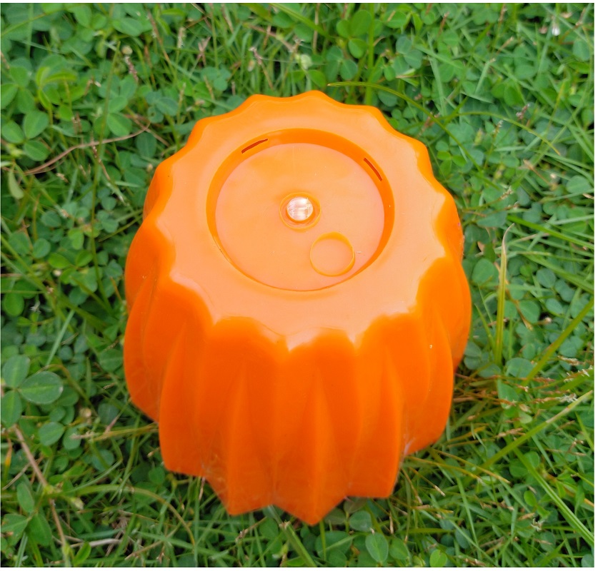 1 Chậu nhựa mini để bàn hình múi khế, KT:12x10 , chậu trồng xương rồng, sen đá, cây cảnh mini để bàn - Màu Cam