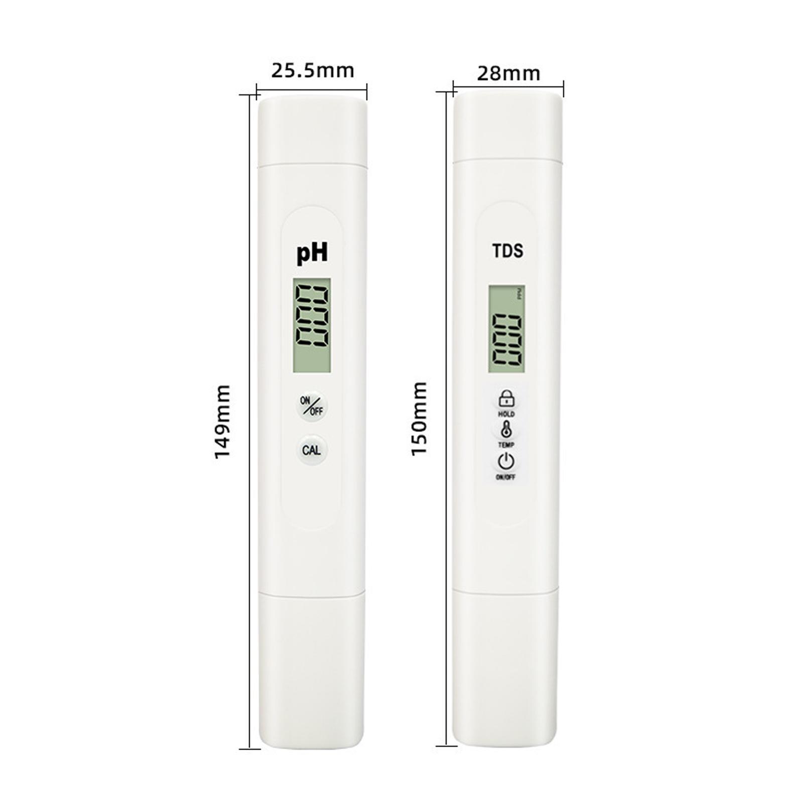 PH and TDS Meter High Accuracy 0~14 PH Measurement Range TDS Temp Tester for Kitchen Hydroponics