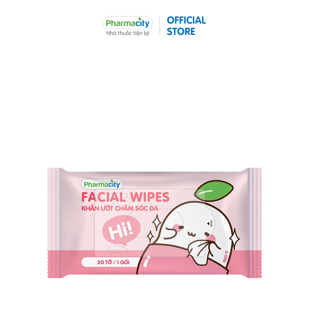 Khăn ướt chăm sóc da Pharmacity Facial Wipes