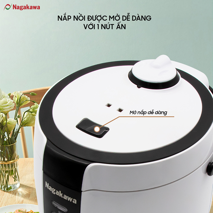 Nồi Cơm Điện Nắp Gài Nagakawa NAG0131 (1.2 Lít) - Hàng Chính Hãng