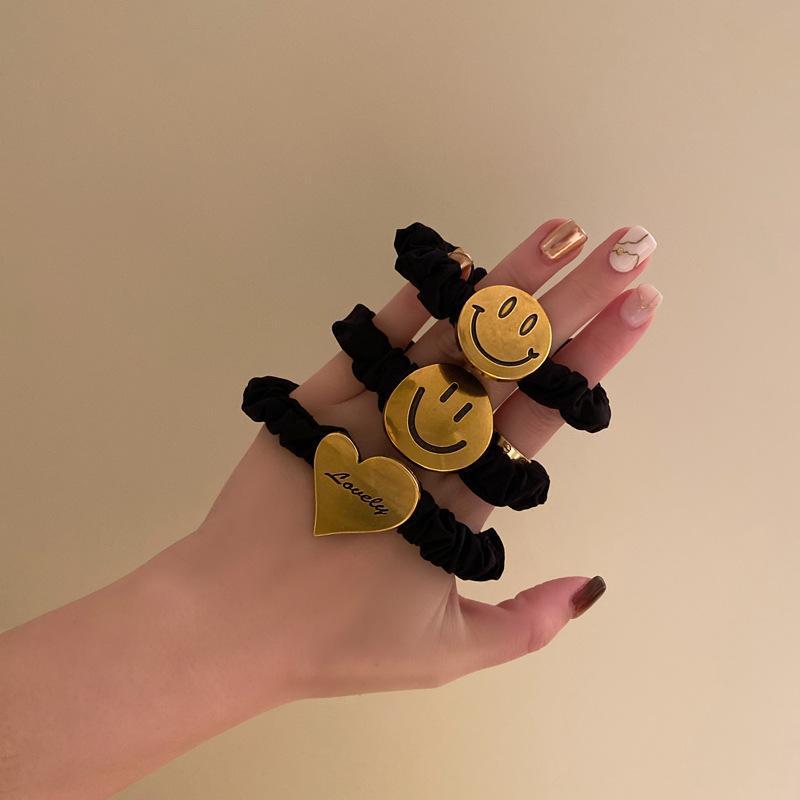 Dây cột tóc màu đen basic, một vòng dây co dãn tốt dành cho nữ PK1213