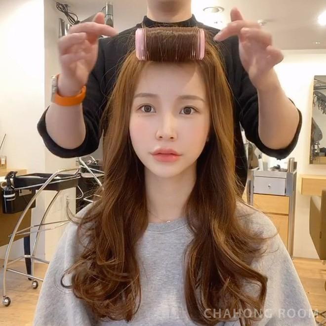 Lô cuốn tóc mái bay Hàn Quốc lõi nhôm siêu to dài tự dính uốn mái dài