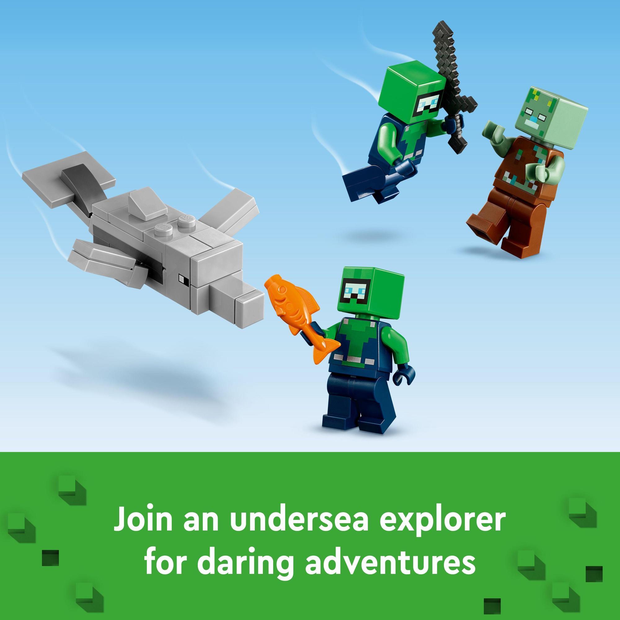 LEGO Minecraft 21247 Đồ chơi lắp ráp Ngôi Nhà Cá Axolotl (242 chi tiết)