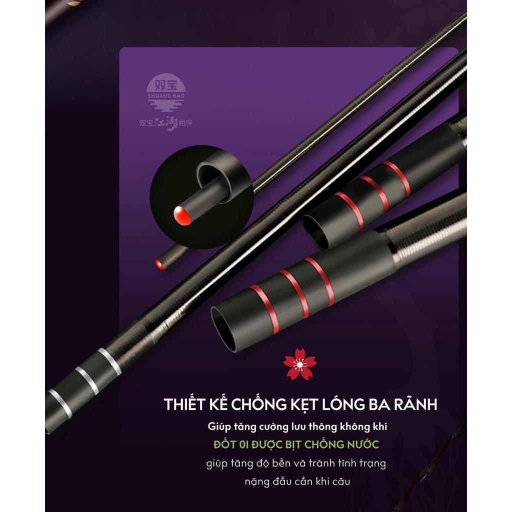 Cần câu đài Sakura đỏ, cần Sakura X6 chuyên săn hàng - Shuangbao - Sapham fishing