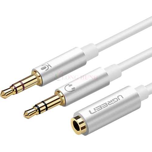 Cáp chuyển AV 3.5mm sang 2 đầu mic và tai nghe Ugreen Audio Cable Aluminum Case 20cm AV140 - Hàng chính hãng