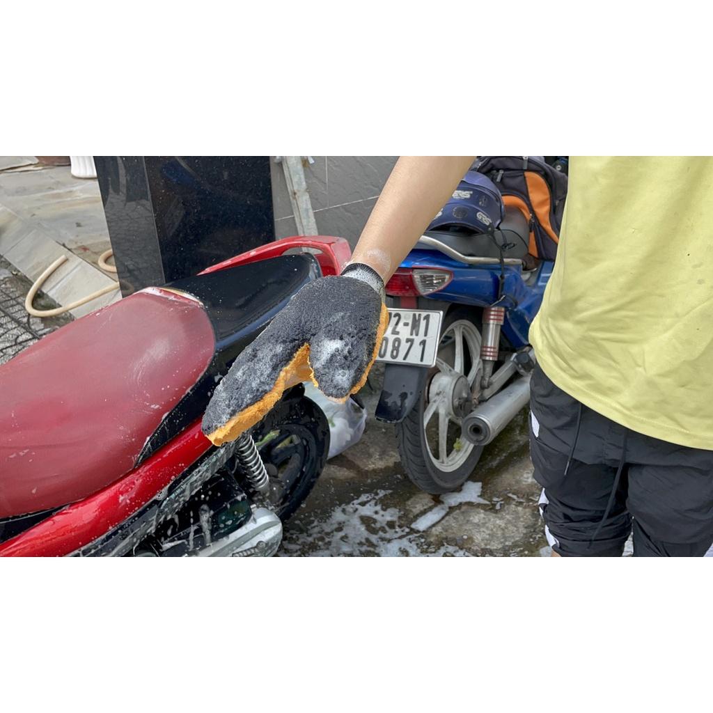 Găng Tay Rửa Xe Microfiber Xỏ Ngón Chuyên Dụng