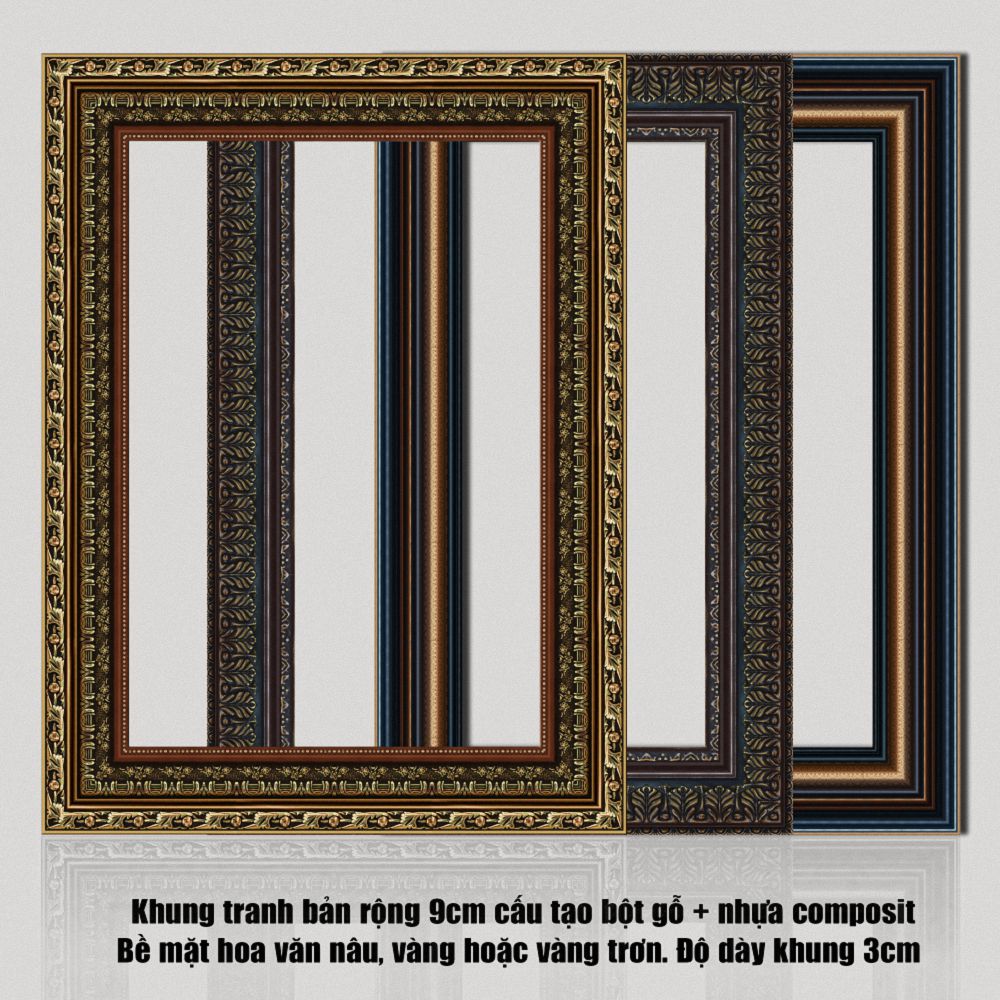 Tranh treo tường phòng khách, phòng ngủ SƠN THỦY HỮU TÌNH khung gỗ composit chất liệu pvc gương. MS:1709