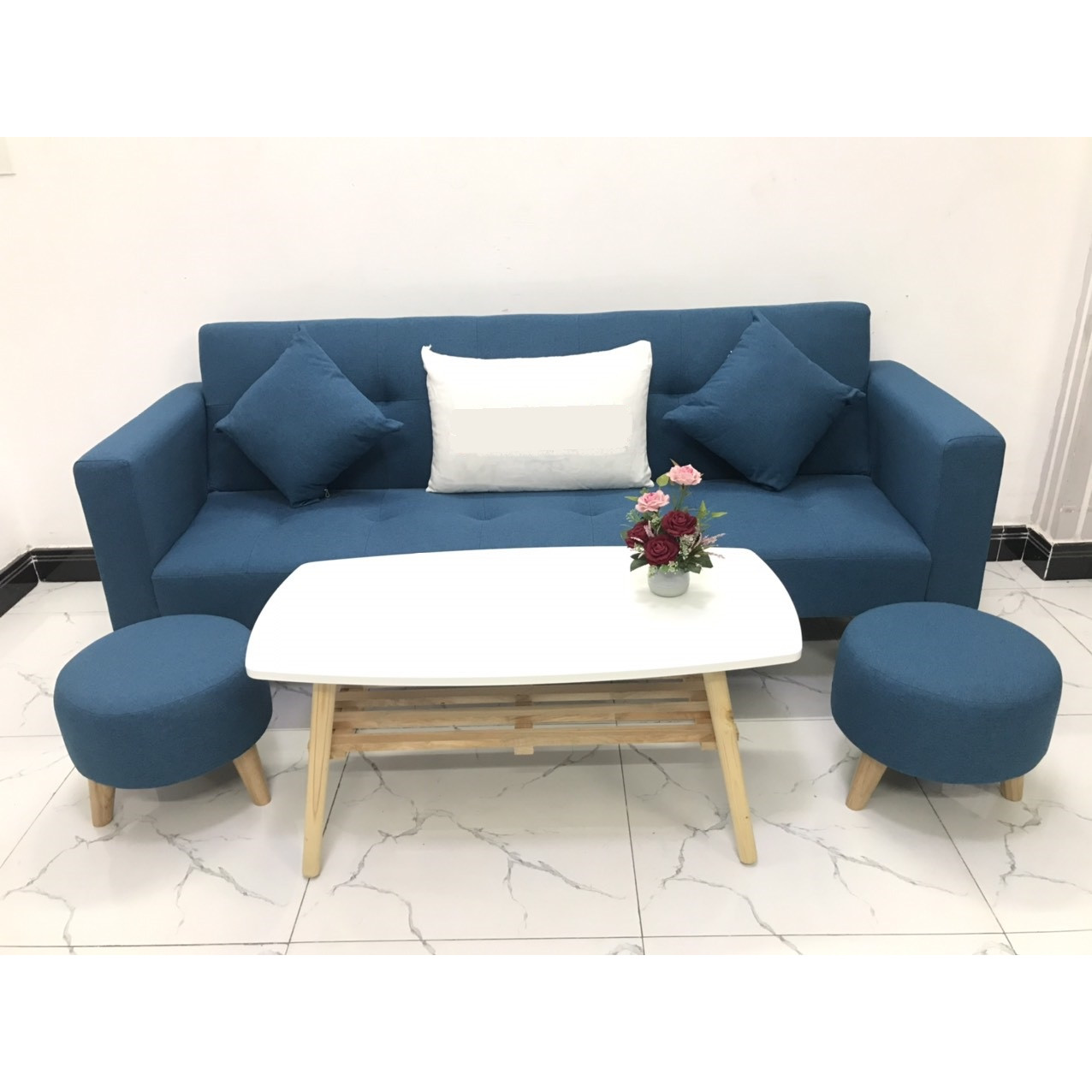 Bộ ghế sofa giường 2mx90 sofa bed tay vịn phòng khách linco06 sopha salon