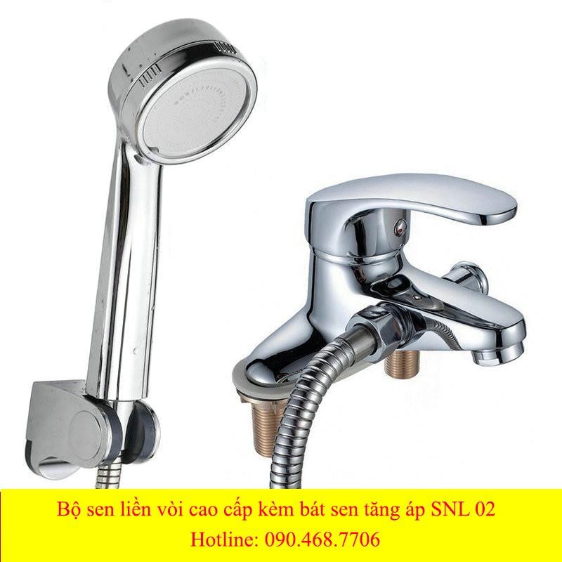 Sen tắm, đủ bộ sen liền vòi kèm bát sen tăng áp SNL02
